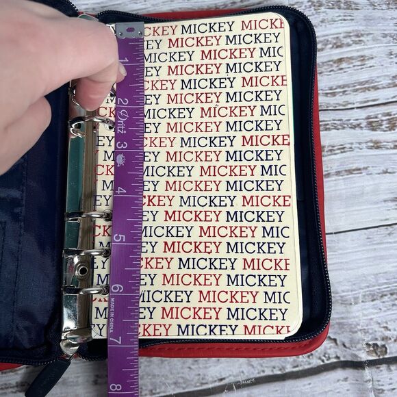 Vintage Mickey Mouse Zip Around Planner Disney Personal Size 90s Y2K - Picture 16 of 16